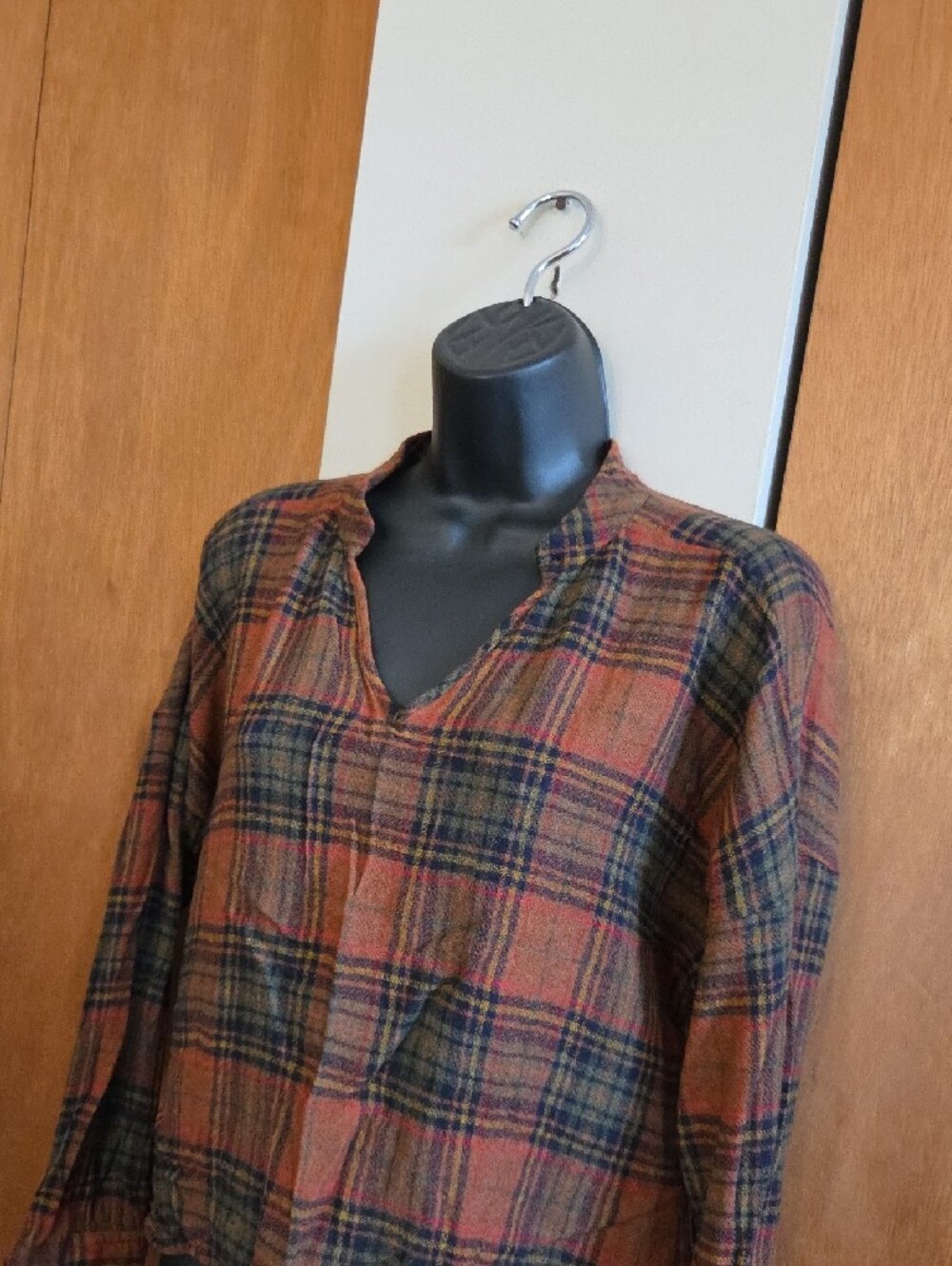Madewell Plaid Split-Neck Plaid Tunic - Picture 3 of 8